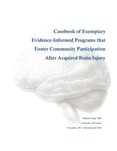 Casebook of Exemplary  Evidence-Informed Programs that Foster Community Participation After Acquired Brain Injury