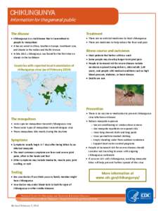 CHIKUNGUNYA Information for the general public The disease se