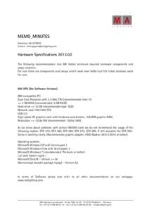 Microsoft Word - MEMO_MINUTES Hardware specifications 2012_02.docx