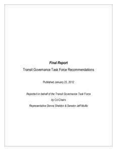Microsoft Word - Transit Governance Task Force Final Report[removed]