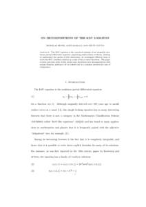 ON DECOMPOSITIONS OF THE KDV 2-SOLITON NICHOLAS BENES, ALEX KASMAN, AND KEVIN YOUNG Abstract. The KdV equation is the canonical example of an integrable nonlinear partial differential equation supporting multi-soliton so