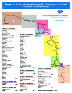 Rapport sur la détermination et la répartition des membres du Conseil Population of Electoral Groups HEARST  HORNEPAYNE