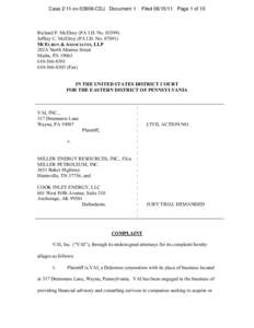 Case 2:11-cv[removed]CDJ Document 1  Filed[removed]Page 1 of 10 Richard P. McElroy (PA I.D. No[removed]Jeffrey C. McElroy (PA I.D. No[removed])