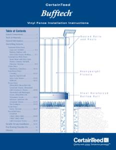 Cer t ainTeed  Vi ny l F enc e In s t a l l a t i o n In s t r u c t i o n s