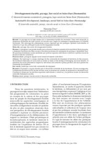 Développement durable, paysage, lien social en Seine-Eure (Normandie) O desenvolvimento sustentável, paisagem, laço social em Seine-Eure (Normandia) Sustainable development, landscape, social link in Seine-Eure (Norma