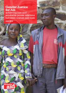 Gender Justice for All: achieving just and equitable power relations between women and men