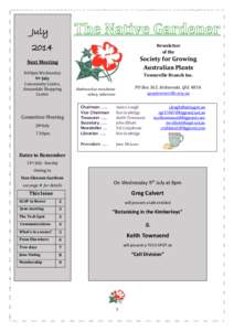 July 2014 Newsletter of the