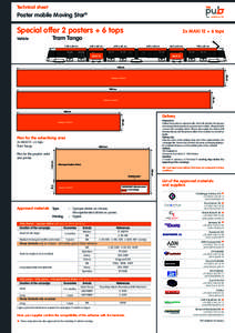 Technical sheet  Poster mobile Moving Star® Special offer 2 posters + 6 tops Vehicle