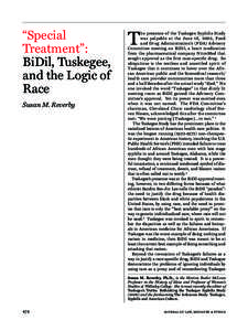 Isosorbide dinitrate/hydralazine / Vasodilators / Tuskegee University / Tuskegee syphilis experiment / Race and health / Tuskegee /  Alabama / Susan Mokotoff Reverby / Food and Drug Administration / Syphilis / Medicine / Health / United States Public Health Service