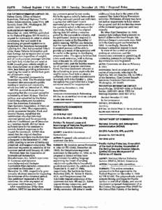 [removed]Federal Register I Vol. 57, No. 250 I Tuesday, December 29, 1992 I Proposed Rules FOR FURTHER INFORMATION CONTACT: