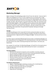 Technology / Mobile marketing / Marketing research / Marketing / Business / Zattoo