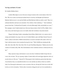 Mississippi in the American Civil War / Tennessee in the American Civil War / William Rosecrans / Western Theater of the American Civil War / Battle of Shiloh / Corinth /  Mississippi / Henry Halleck / Vicksburg Campaign / Earl Van Dorn / Military personnel / Mississippi / American Civil War