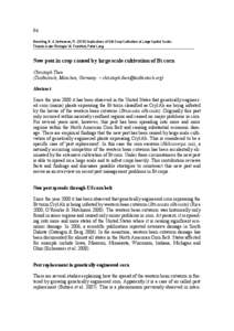 94 Breckling, B. & Verhoeven, R[removed]Implications of GM-Crop Cultivation at Large Spatial Scales. Theorie in der Ökologie 16. Frankfurt, Peter Lang. New pest in crop caused by large scale cultivation of Bt corn Chris