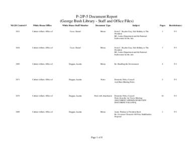 Government / Dick Thornburgh / George W. Bush / John Sununu / Memoranda / Political scandals in the United Kingdom / United Kingdom / Conservatism in the United States / Politics of the United States / C. Boyden Gray