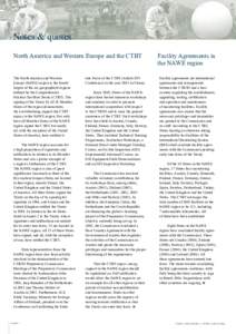 Notes & quotes North America and Western Europe and the CTBT The North America and Western Europe (NAWE) region is the fourth largest of the six geographical regions