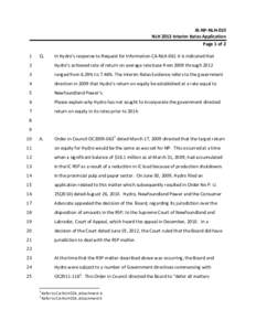 IR‐NP‐NLH‐010  NLH 2013 Interim Rates Application   Page 1 of 2  1   Q. 