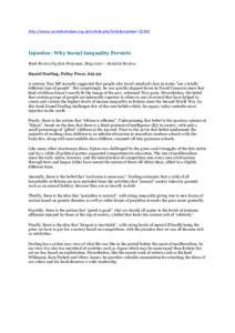 http://www.socialistreview.org.uk/article.php?articlenumber=11262	
   	
   Injustice: Why Social Inequality Persists Book Review by Iain Ferguson, May 2010 – Socialist Review Daniel Dorling, Policy Press, £19.99