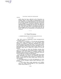 STATUTORY LEGISLATIVE PROCEDURES § 1130(11A) which plan has been referred to the Committee on Foreign Affairs of the House of Representatives and the Committee on Foreign Relations of the Senate and