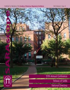 2013 Volume 2- Issue 6  SARAscope Published for Members of the Society of American Registered Architects