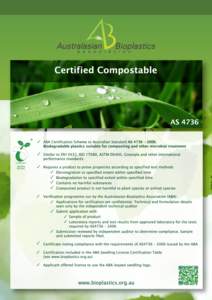 Compostable  AS 4736 ABAX 9999