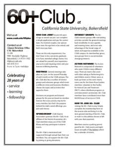 Club  at California State University, Bakersfield  Visit us at