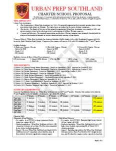 Urban Prep Southland Charter School Proposal