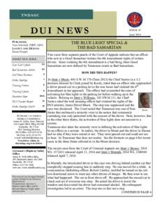 TN DA GC  DUI NEWS PUBLISHER: Tom Kimball, TSRP; ADA LAYOUT AND DESIGN: