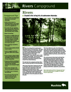 Rivers Campground Rivers Provincial Park Campground Tips  Rivers