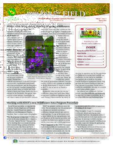 news from the  FIELD Florida Wildflower Foundation Quarterly Newsletter