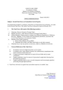 [removed]AM 13/EDI Government of India Ministry of Commerce & Industry Directorate General of Foreign Trade New Delhi Dated[removed]
