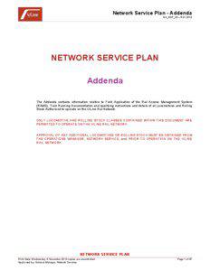 Network Service Plan - Addenda NA_NSP_03 – R31-2013