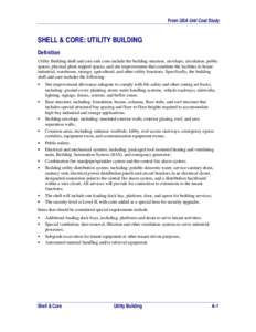 GSA Unit Cost Study - Shell & Core: Utility Building