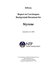 Background Document for Styrene