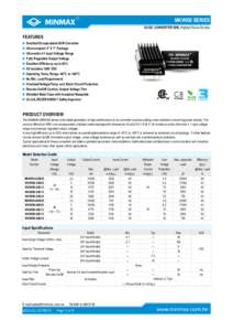 ®  MKWI50 SERIES DC/DC CONVERTER 50W, Highest Power Density  FEATURES