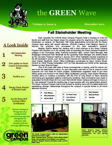 the GREEN Wave Volume 2, Issue 4 December[removed]Fall Stakeholder Meeting