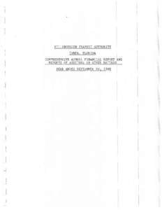 HILLSBOROUGH TRANSIT AUTHORITY TAMPA , FLORIDA COMPREHENSIVE ANNUAL FINANCIAL REPORT AND REPORTS OF AUDITORS ON OTHER MATTERS YEAR ENDED SEPTEMBER 30, 1988