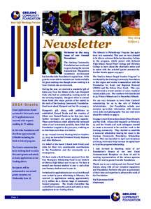 Geelong Community Foundation ANNUAL REPORT[removed]Your Gift Working Forever  Newsletter