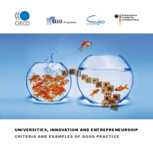 Universities, innovation and entrepreneurship criteria and e x amples of good pr actice Cover picture Idea by Andrea R. Hofer; layout by Nadine Gräske; source: stockxpert.com Layout & Design