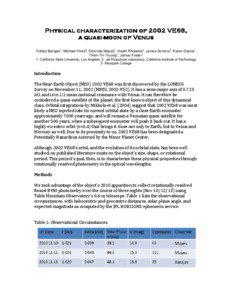 Physical characterization of 2002 VE68, a quasi quasi--moon of Venus