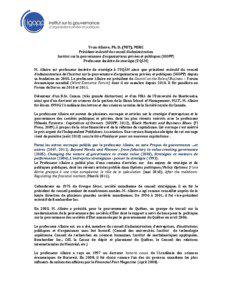 Yvan Allaire, Ph. D. (MIT), MSRC Président exécutif du conseil d’administration Institut sur la gouvernance d’organisations privées et publiques (IGOPP)