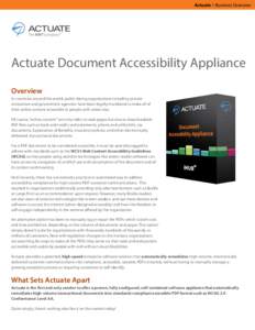 Actuate Document Accessibility Appliance