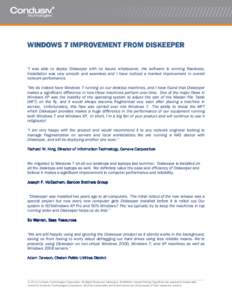 Windows 7 Improvement from Diskeeper