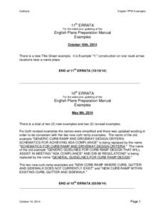 Caltrans  English PPM Examples 11th ERRATA For the electronic updating of the