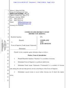 Case 2:16-cvJJT Document 1 FiledPage 1 ofMartin A. BihnDonna M. McDanielBIHN & McDANIEL, P.L.CN. Central Ave, Suite 1775