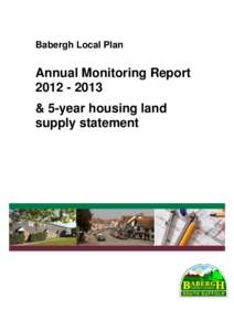 Babergh Local Plan  Annual Monitoring Report[removed] & 5-year housing land supply statement