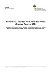 Reporting Interest Rate Returns to the Central Bank in XML