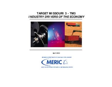 TARGET MISSOURI 3 - TM3 INDUSTRY DRIVERS OF THE ECONOMY April 2004  OVERVIEW