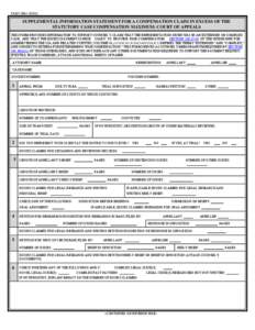 Supplemental Information Statement for a Compensation Claim in Excess of the Statutory Case Compensation Maximum: Court of Appeals