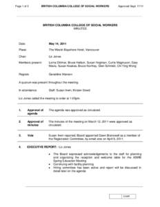 Page 1 of 5  BRITISH COLUMBIA COLLEGE OF SOCIAL WORKERS Approved Sept[removed]