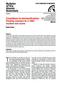 Government of the Soviet Union / Military science / Soviet people / Able Archer 83 / Nuclear weapons / RYAN / First strike / Oleg Gordievsky / Cold War / Nuclear warfare / Soviet Union–United States relations / Foreign relations of the Soviet Union